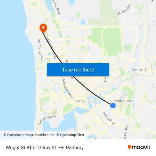 Wright St After Gilroy St to Padbury map