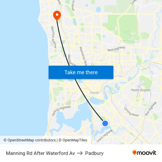 Manning Rd After Waterford Av to Padbury map