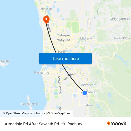 Armadale Rd After Seventh Rd to Padbury map