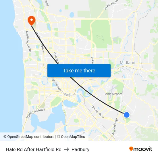 Hale Rd After Hartfield Rd to Padbury map