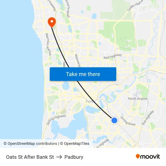 Oats St After Bank St to Padbury map