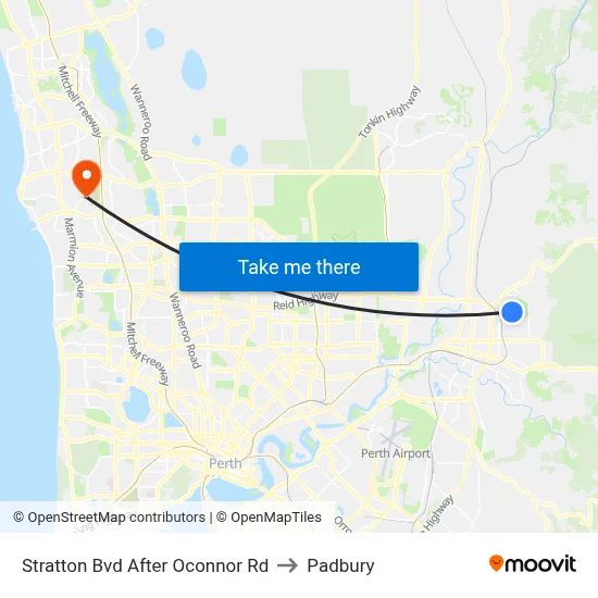 Stratton Bvd After Oconnor Rd to Padbury map