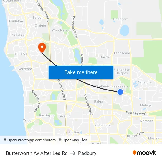Butterworth Av After Lea Rd to Padbury map
