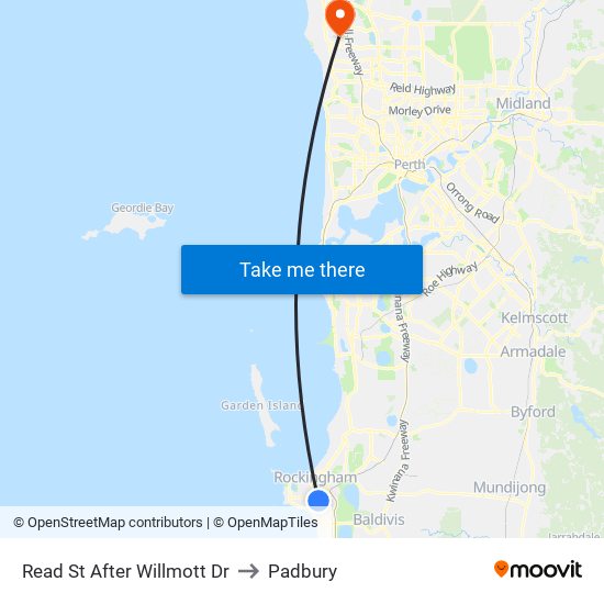 Read St After Willmott Dr to Padbury map