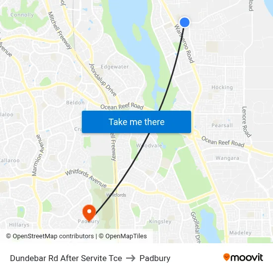 Dundebar Rd After Servite Tce to Padbury map