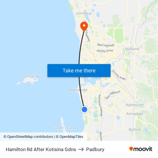 Hamilton Rd After Kotisina Gdns to Padbury map