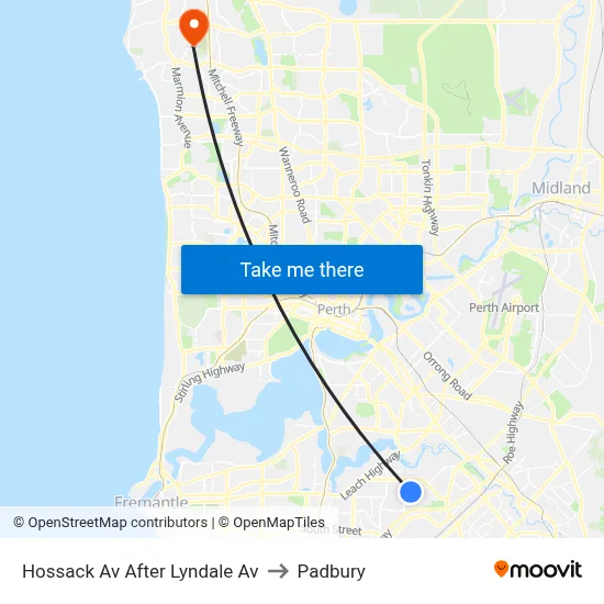 Hossack Av After Lyndale Av to Padbury map
