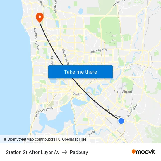 Station St After Luyer Av to Padbury map