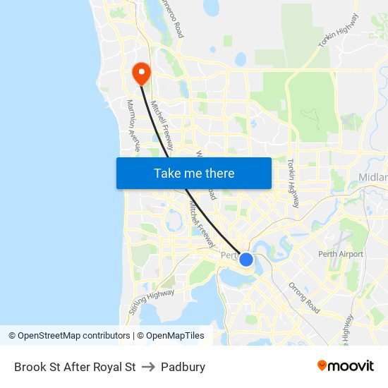 Brook St After Royal St to Padbury map