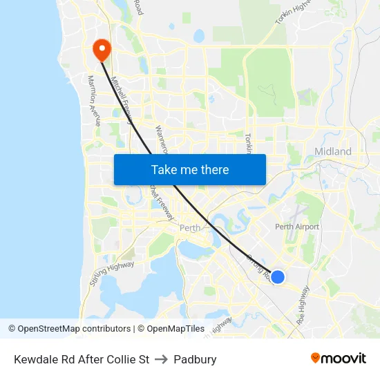 Kewdale Rd After Collie St to Padbury map
