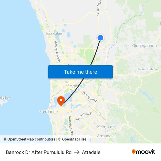 Banrock Dr After Purnululu Rd to Attadale map