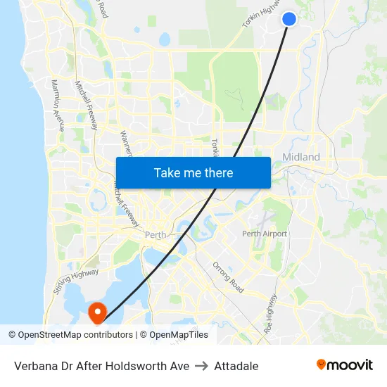 Verbana Dr After Holdsworth Ave to Attadale map