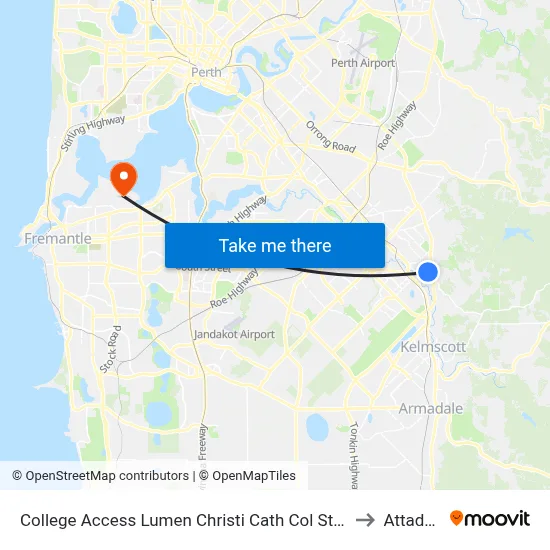 College Access Lumen Christi Cath Col Stand 4 to Attadale map