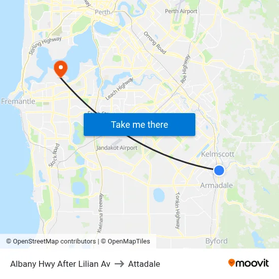 Albany Hwy After Lilian Av to Attadale map