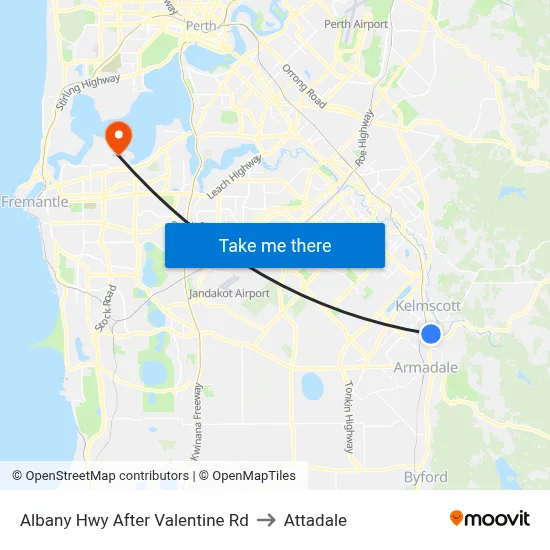 Albany Hwy After Valentine Rd to Attadale map
