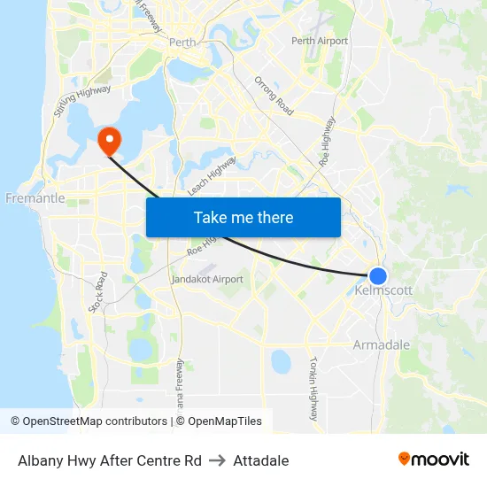 Albany Hwy After Centre Rd to Attadale map