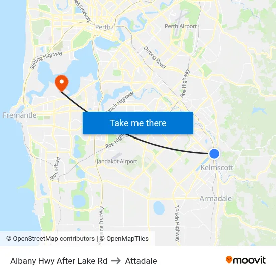 Albany Hwy After Lake Rd to Attadale map