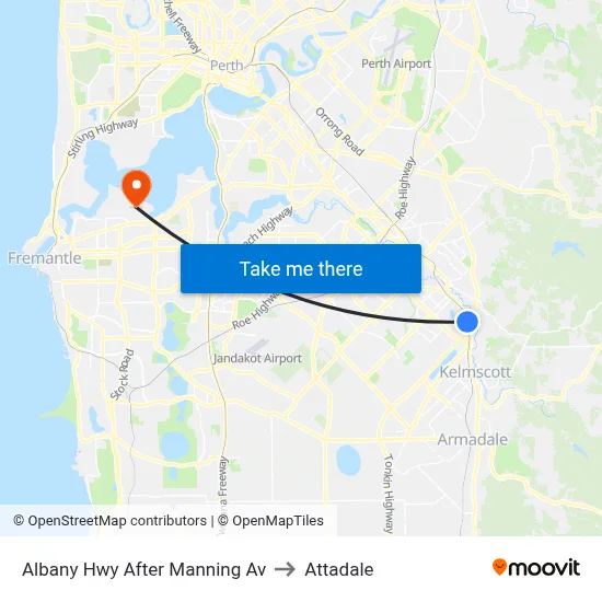 Albany Hwy After Manning Av to Attadale map
