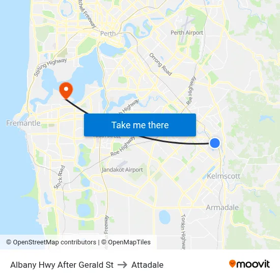 Albany Hwy After Gerald St to Attadale map