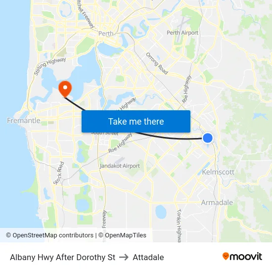 Albany Hwy After Dorothy St to Attadale map