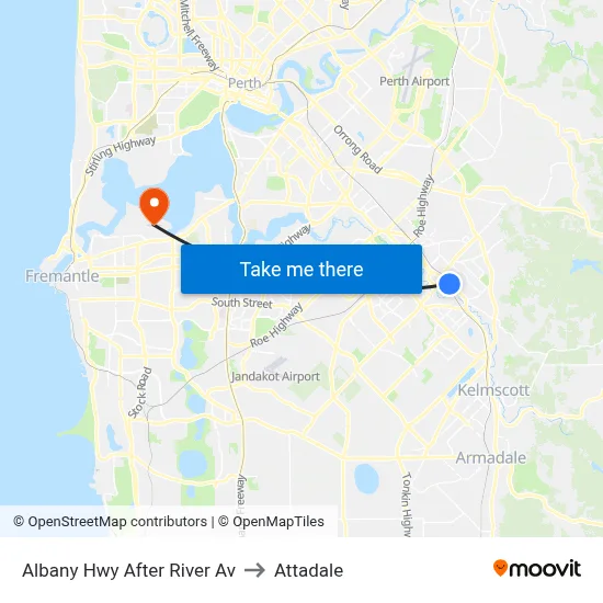 Albany Hwy After River Av to Attadale map