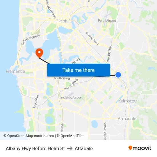 Albany Hwy Before Helm St to Attadale map