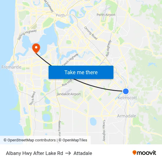 Albany Hwy After Lake Rd to Attadale map