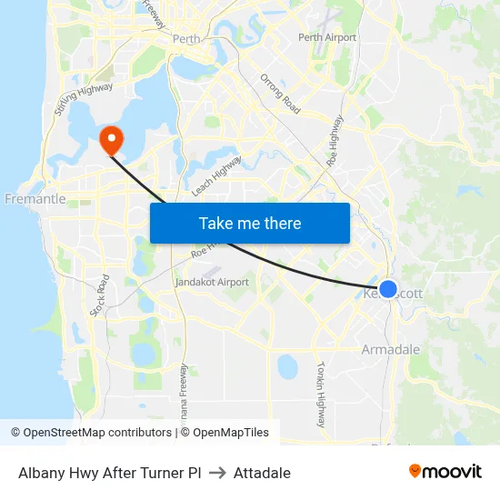 Albany Hwy After Turner Pl to Attadale map
