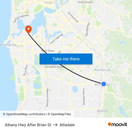 Albany Hwy After Brian St to Attadale map