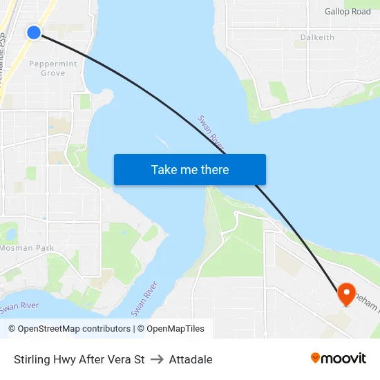 Stirling Hwy After Vera St to Attadale map