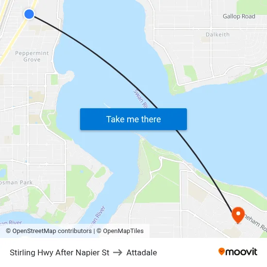 Stirling Hwy After Napier St to Attadale map