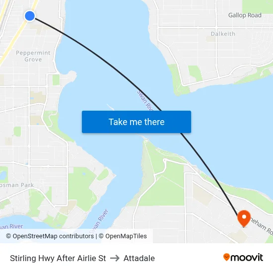 Stirling Hwy After Airlie St to Attadale map