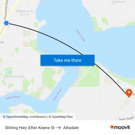 Stirling Hwy After Keane St to Attadale map