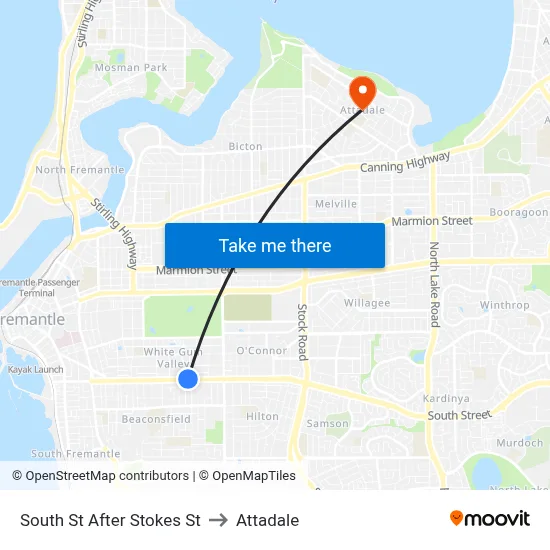 South St After Stokes St to Attadale map
