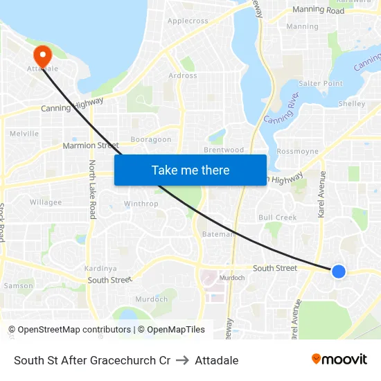 South St After Gracechurch Cr to Attadale map