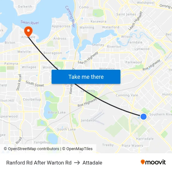 Ranford Rd After Warton Rd to Attadale map