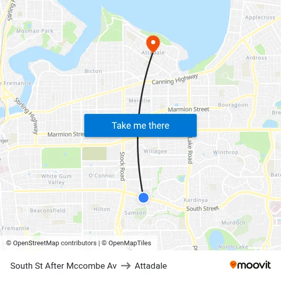 South St After Mccombe Av to Attadale map