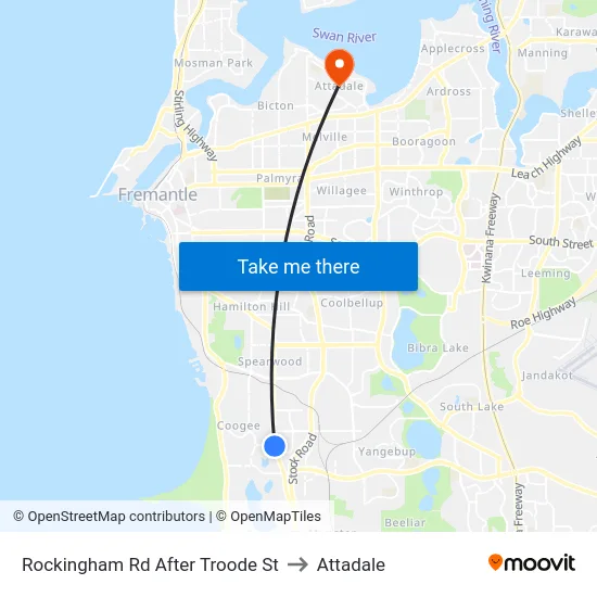 Rockingham Rd After Troode St to Attadale map