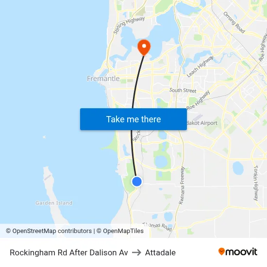 Rockingham Rd After Dalison Av to Attadale map