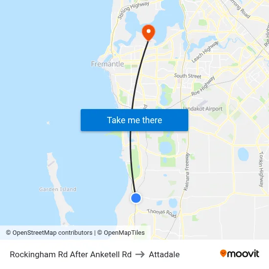Rockingham Rd After Anketell Rd to Attadale map