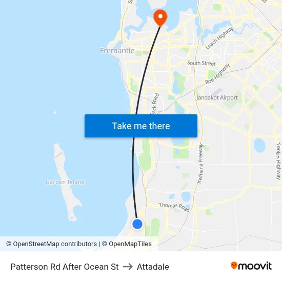 Patterson Rd After Ocean St to Attadale map
