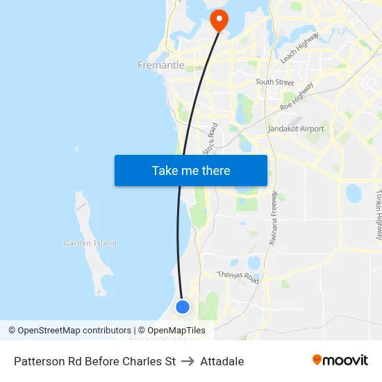 Patterson Rd Before Charles  St to Attadale map