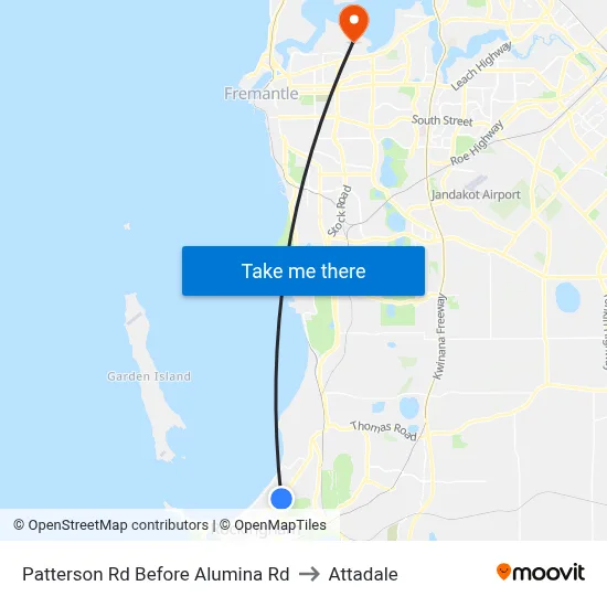 Patterson Rd Before Alumina Rd to Attadale map