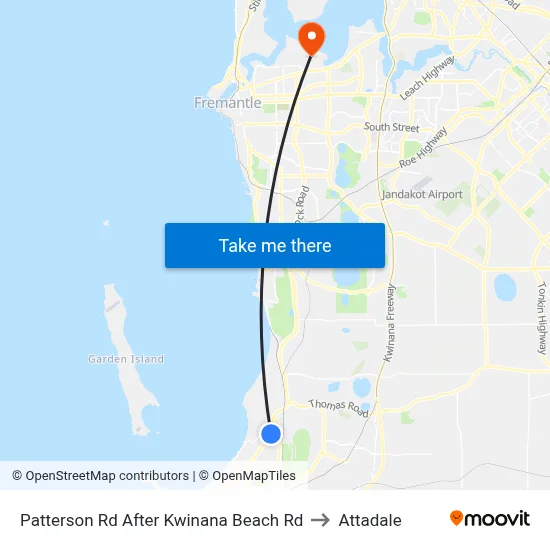 Patterson Rd After Kwinana Beach Rd to Attadale map