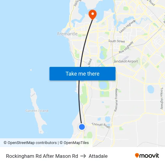 Rockingham Rd After Mason Rd to Attadale map
