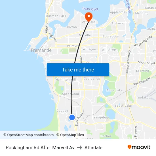 Rockingham Rd After Marvell Av to Attadale map