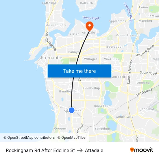 Rockingham Rd After Edeline St to Attadale map
