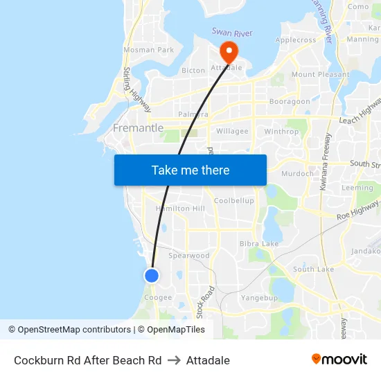 Cockburn Rd After Beach Rd to Attadale map