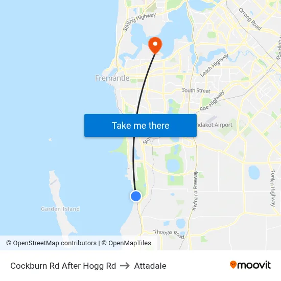 Cockburn Rd After Hogg Rd to Attadale map