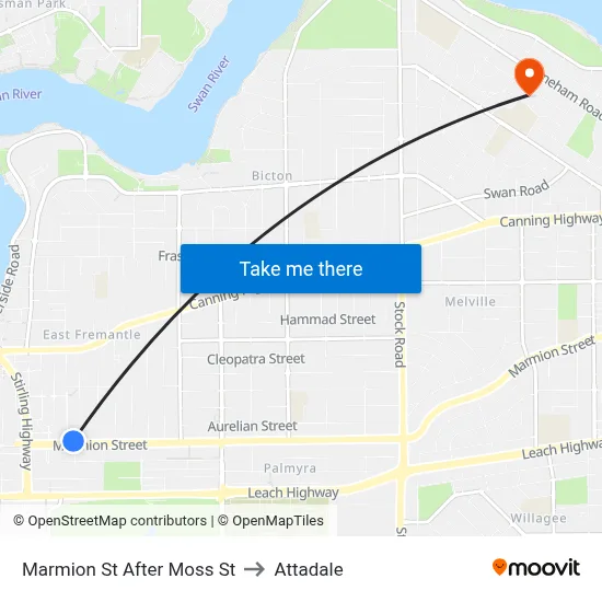 Marmion St After Moss St to Attadale map